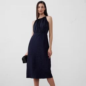 Banana Republic High-Neck Jacquard Midi Dress